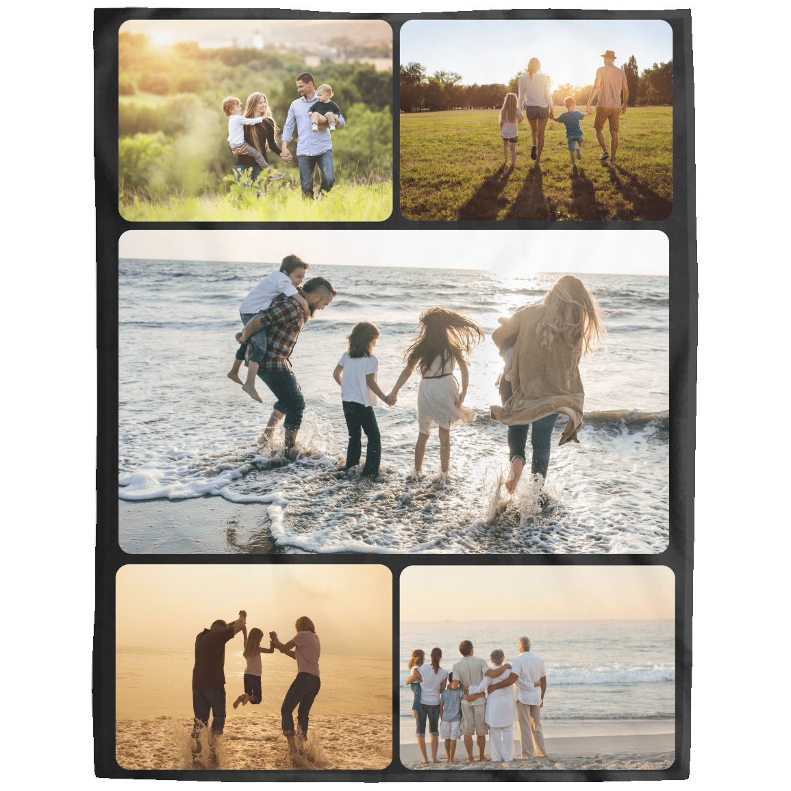 Personalized Photo Blanket, Custom Blanket with Photo Collage