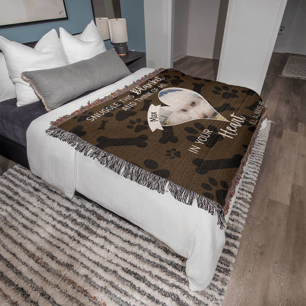 Personalized Pet Memorial Woven Blanket