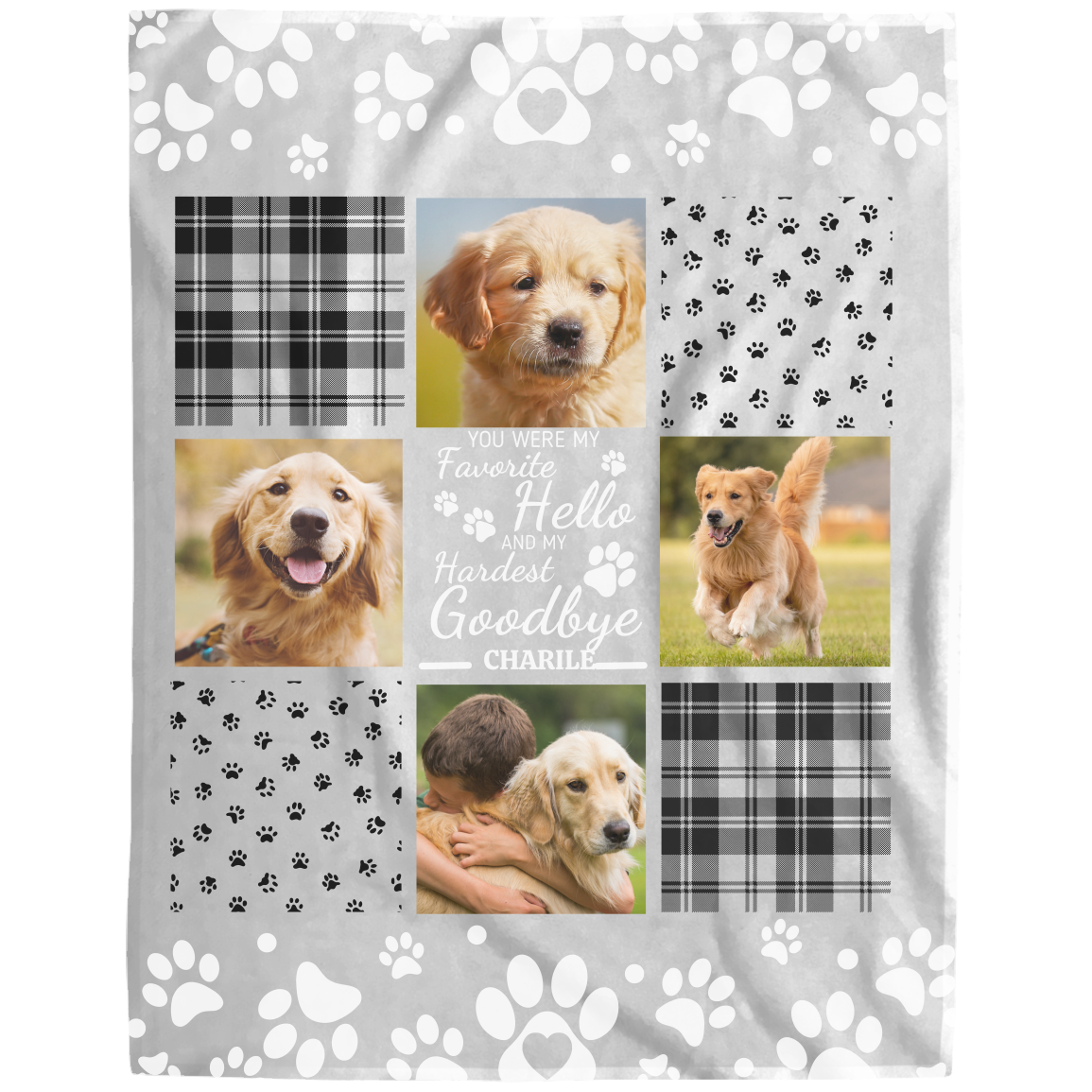 Personalized "Hardest Goodbye" Pet Lover Memorial Blanket