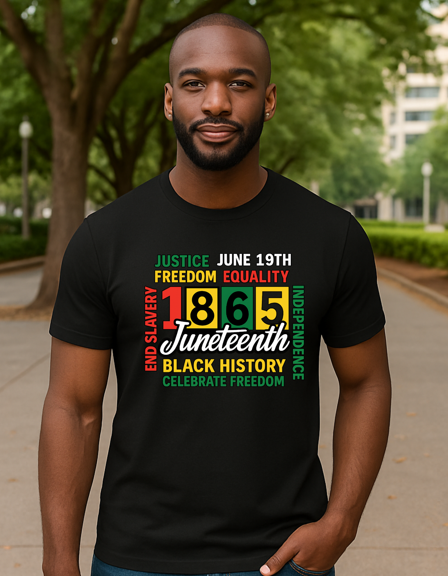 Juneteenth 1865 Glow Statement Tee