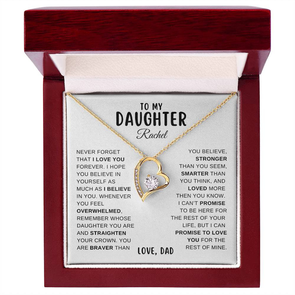 To My Daughter, Never Forget That I Love You, Necklace