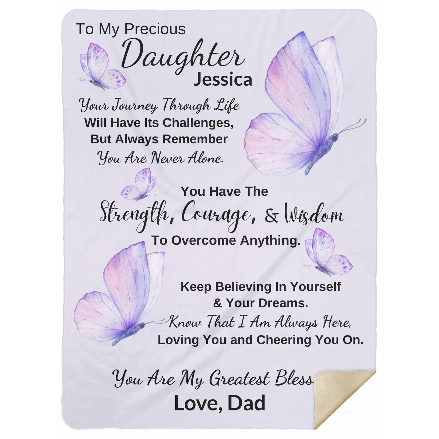 To My Precious Daughter Blanket
