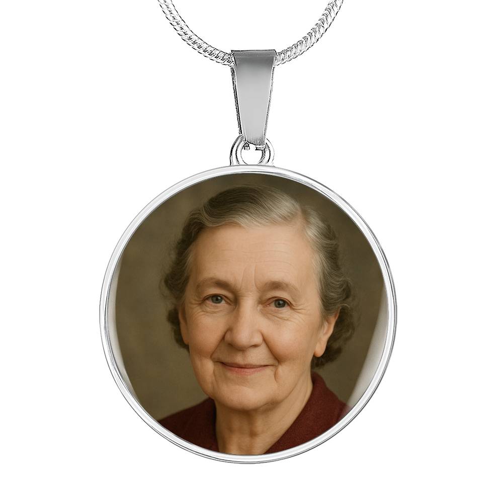 Personalized Photo Circle Pendant Necklace