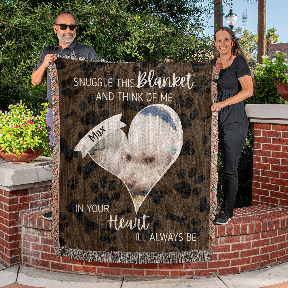 Personalized Pet Memorial Woven Blanket