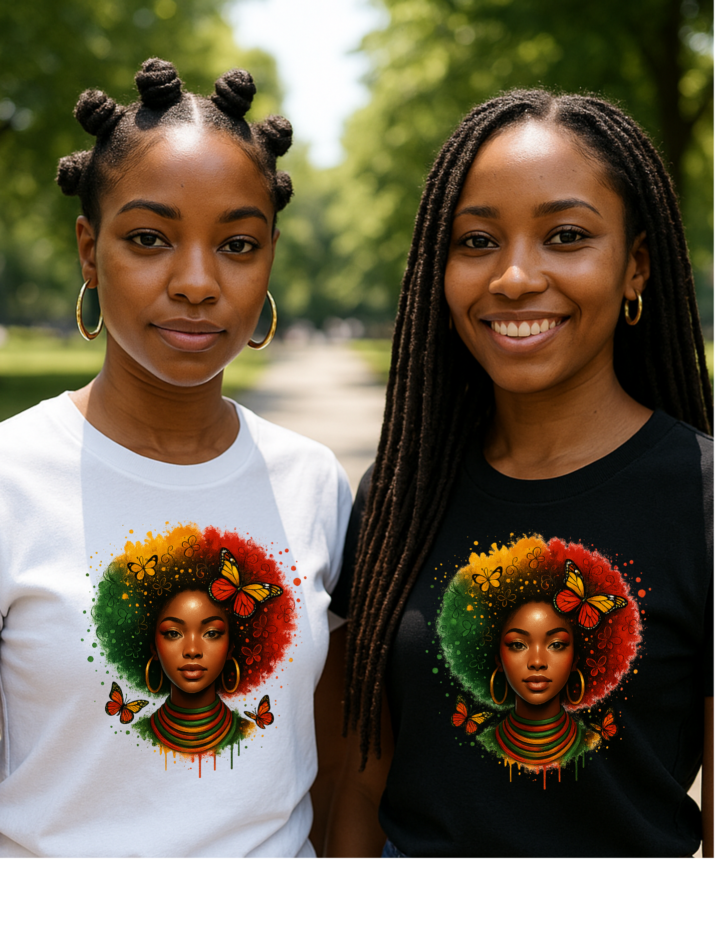 🦋 "Butterfly Royalty" Afrocentric T-Shirt