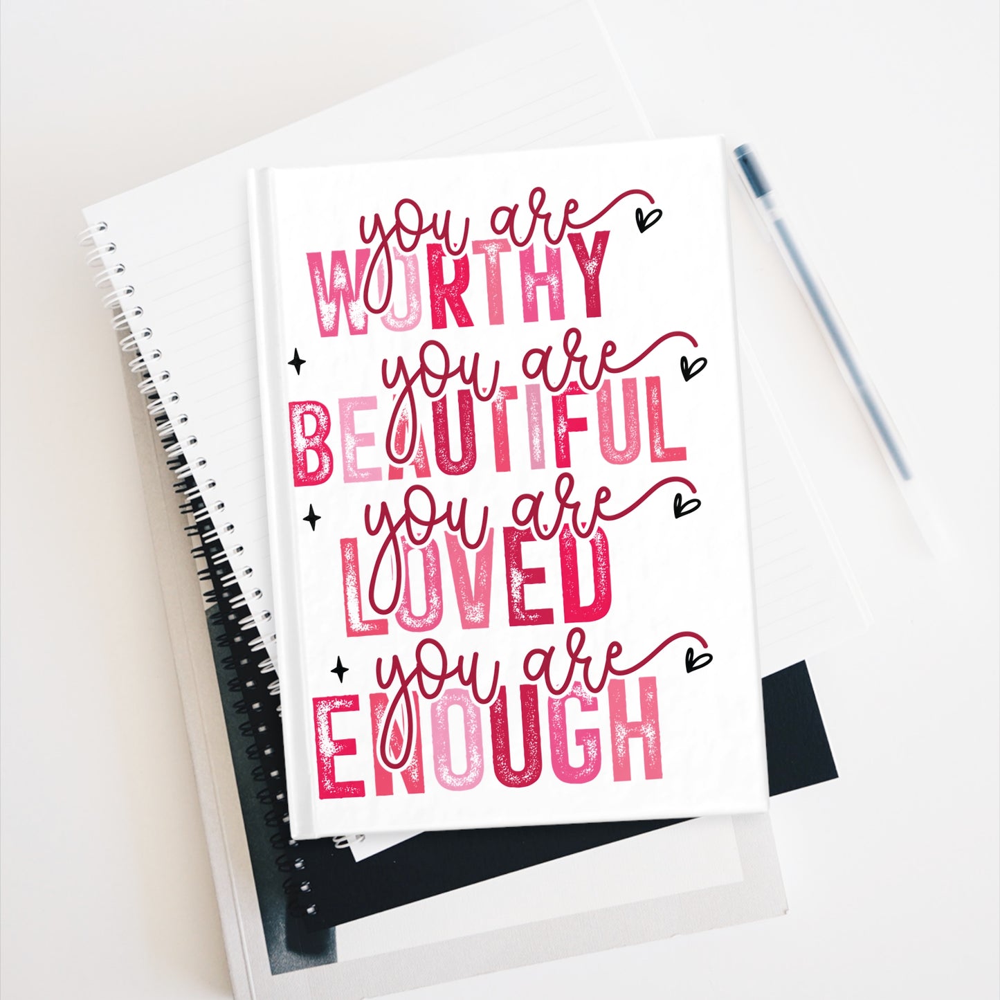 You Are: Worthy, Beautiful, Loved, Enough Journal