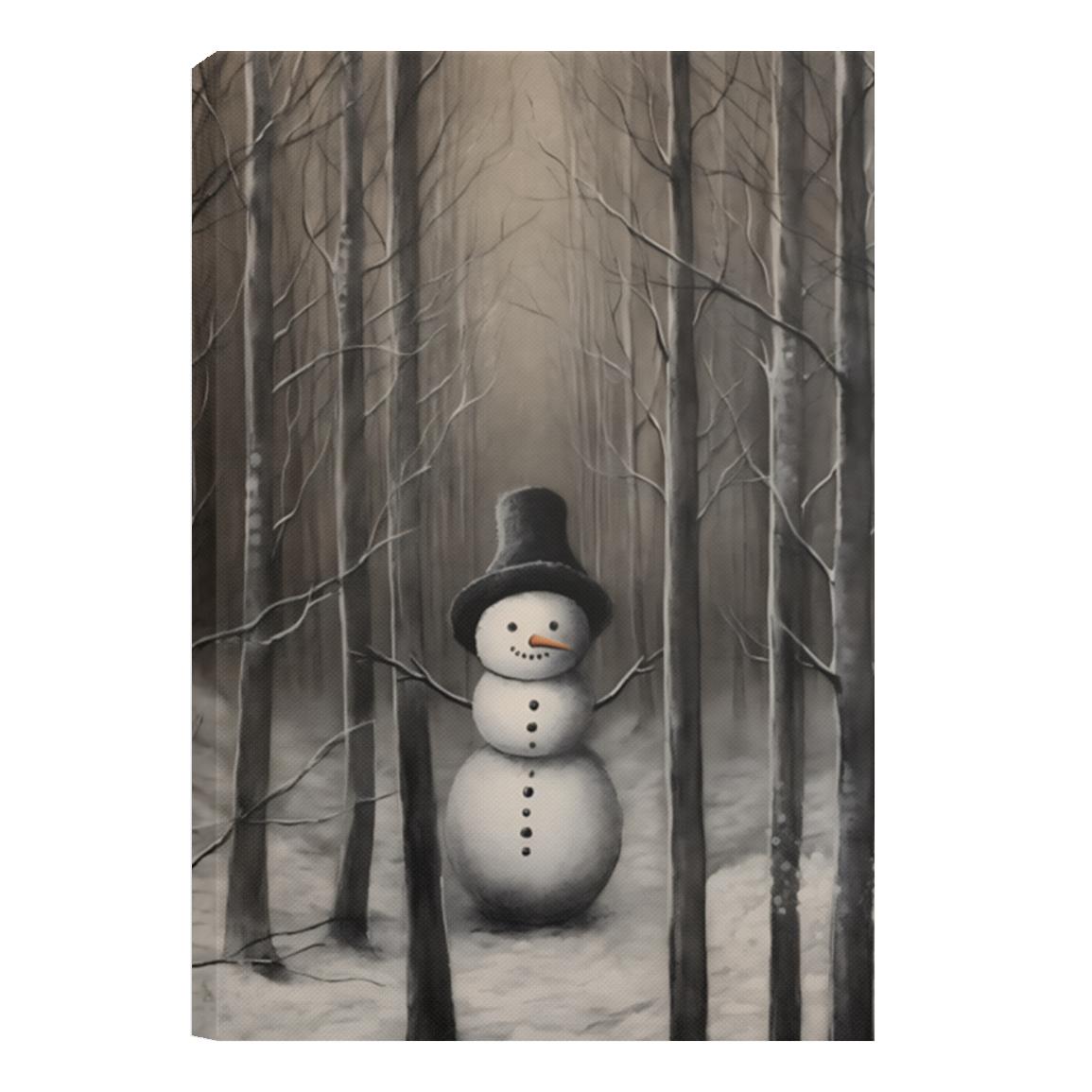 Hand Drawing Snowman Christmas Wall Art - Say It With Ease
