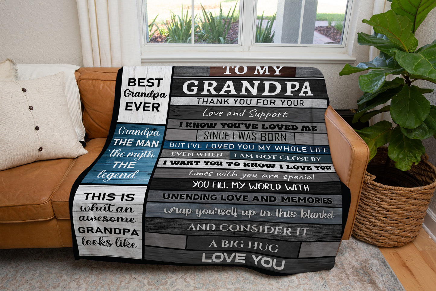 To My Grandpa, Big Hug Blanket