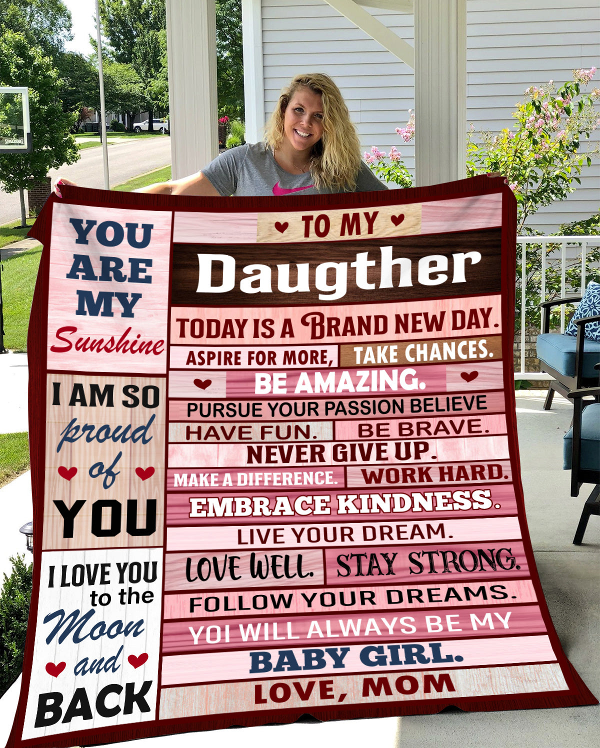 To My Daughter, Today Is A Brand New Day Blanket