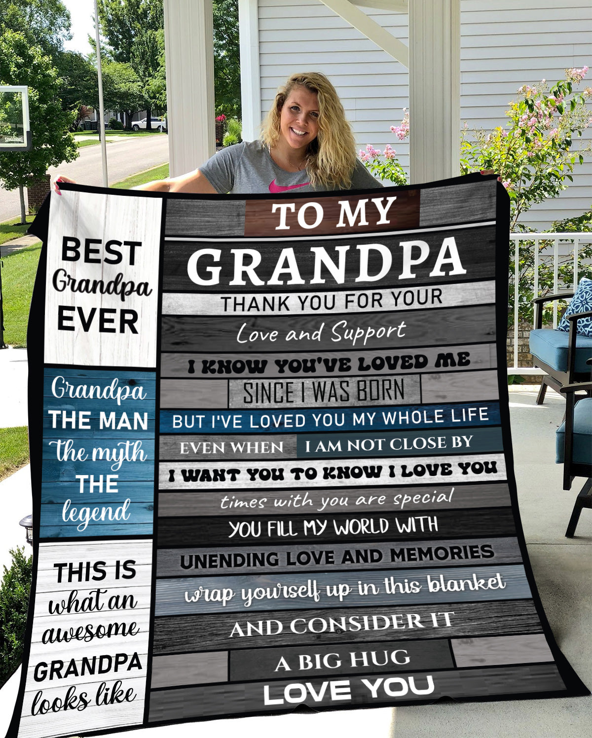 To My Grandpa, Big Hug Blanket