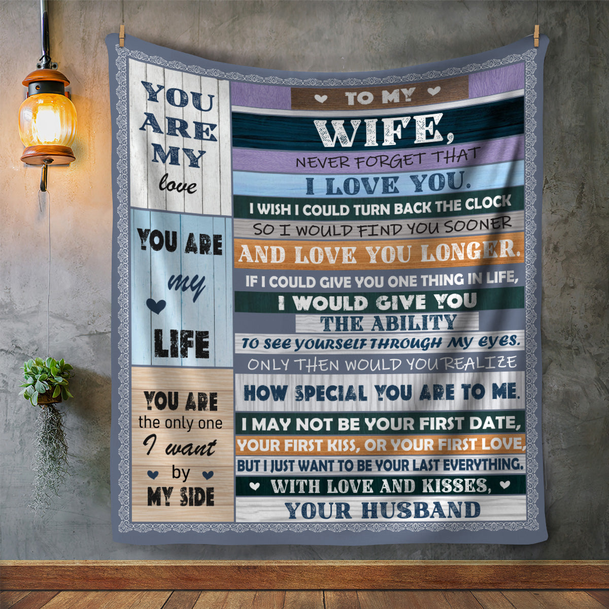 To My Wife, I Wish I Could Turn Back The Clock Blanket