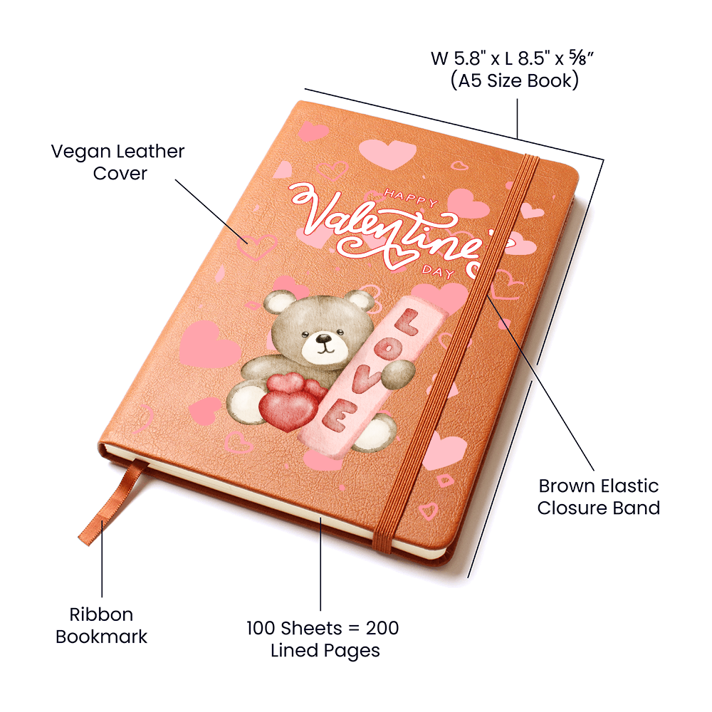 Valentine's Day - Graphic Leather Journal