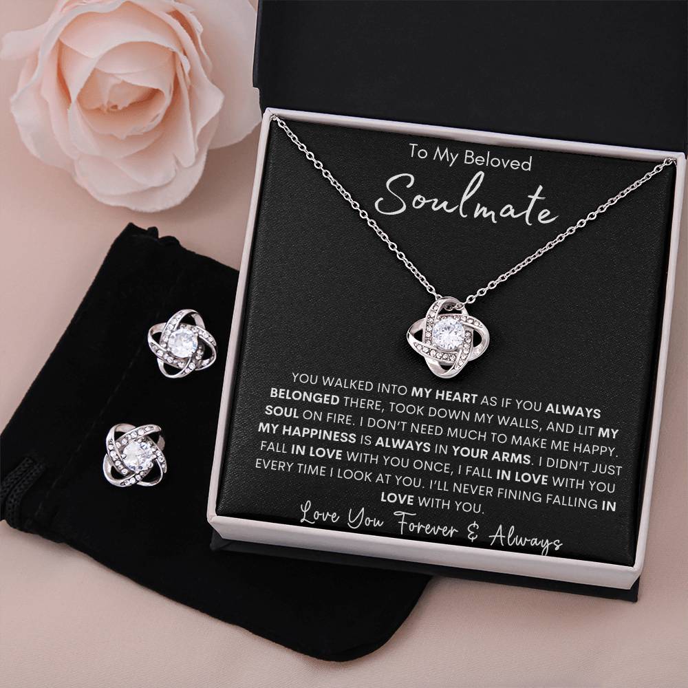 Love Knot Earring & Necklace Set - Soulmate - Say It With Ease