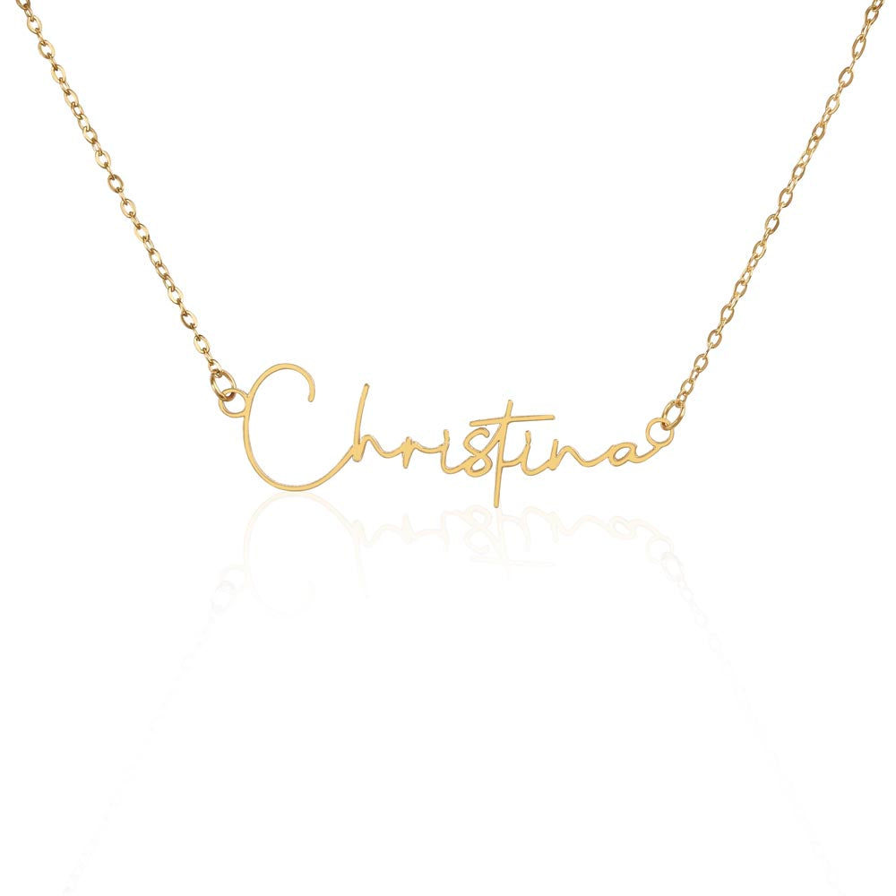 Signature Style Name Necklace - Personalized - Say It With Ease
