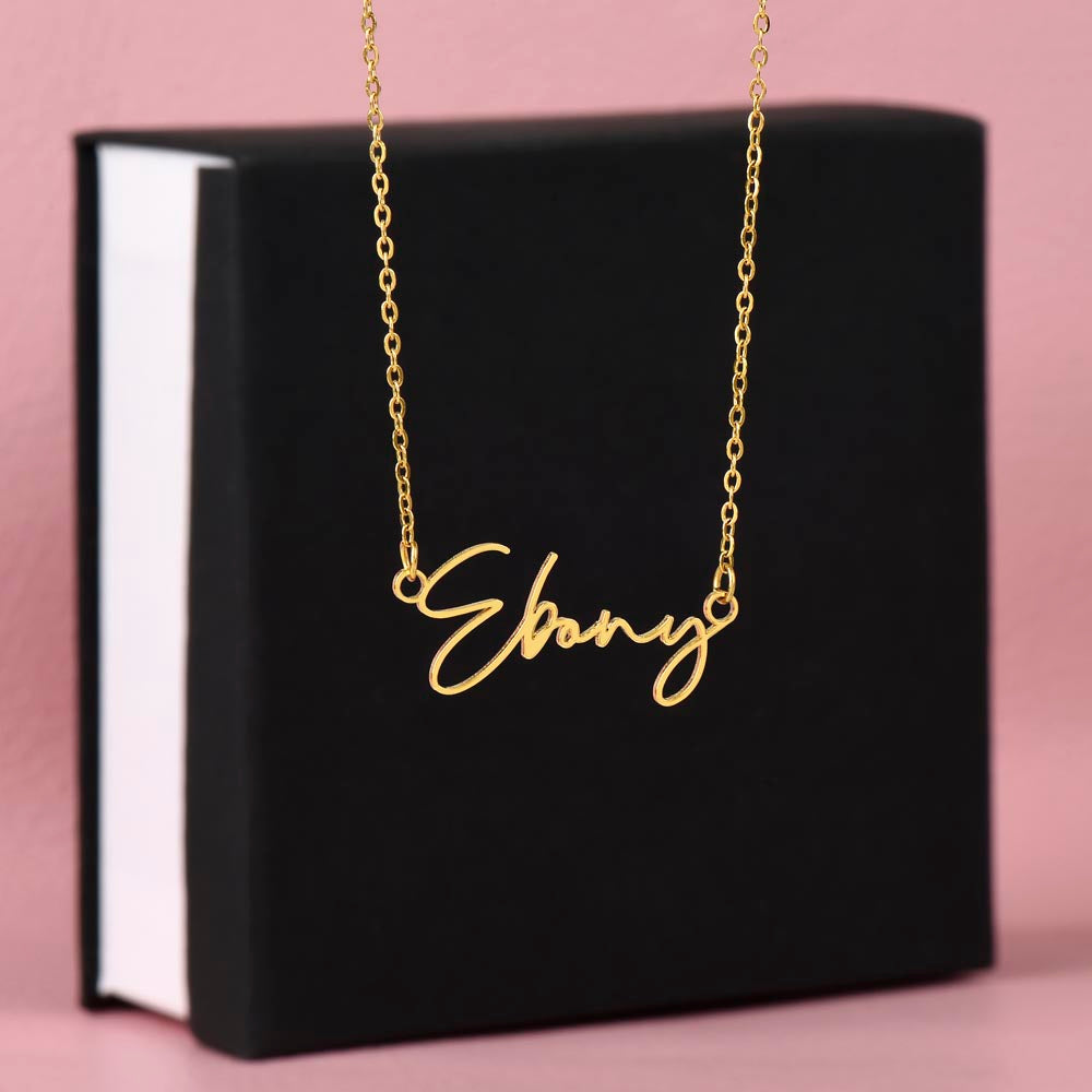 Signature Style Name Necklace - Personalized - Say It With Ease