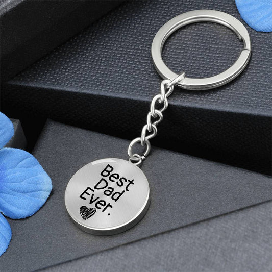 Best Dad Ever Stainless Steel Keychain | Father's Day Gift | Birthday Gift
