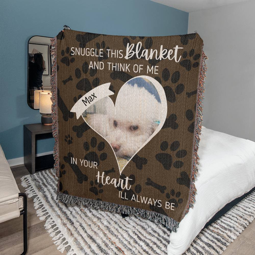Personalized Pet Memorial Woven Blanket