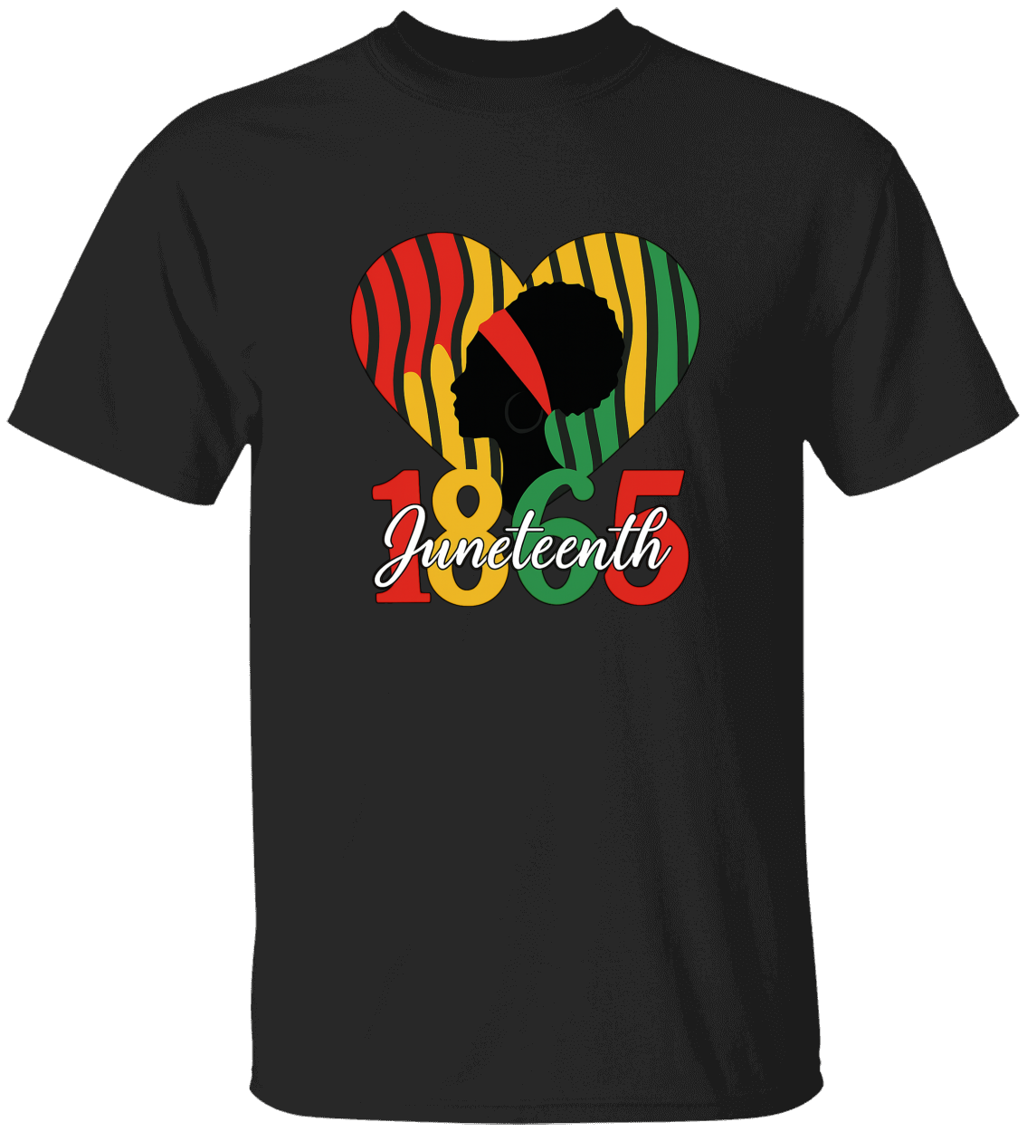 Juneteenth 1865 Heart & Silhouette Tee – Bold. Proud. Free.