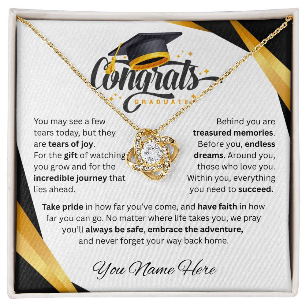Custom Gift for Graduation "The Beautiful Gift of Watching You Grow" Necklace