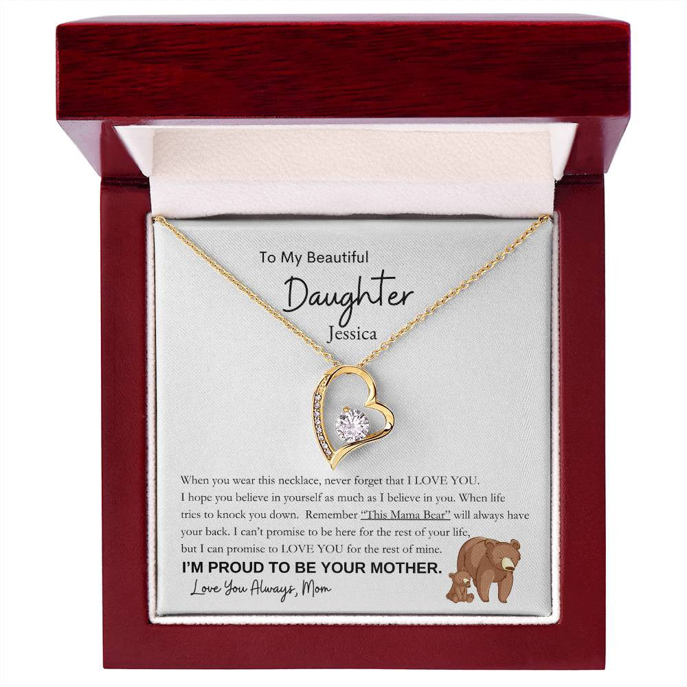 Personalized - Forever Love Necklace For Daughter, From Proud Mom