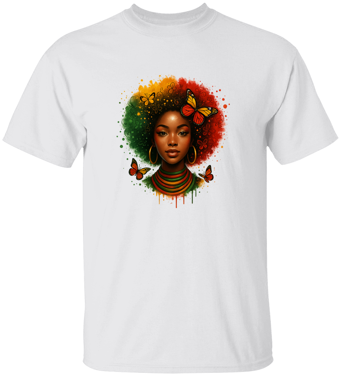 🦋 "Butterfly Royalty" Afrocentric T-Shirt