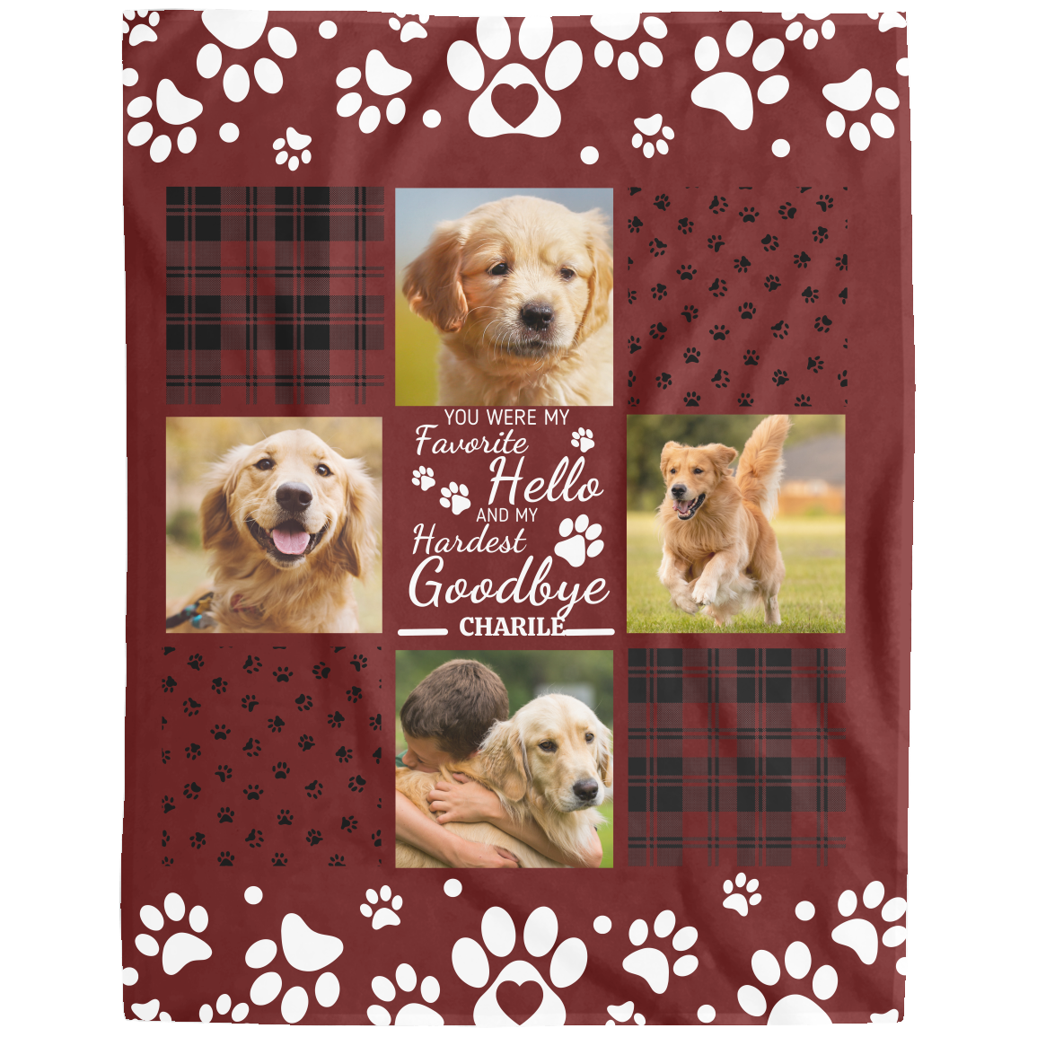 Personalized "Hardest Goodbye" Pet Lover Memorial Blanket