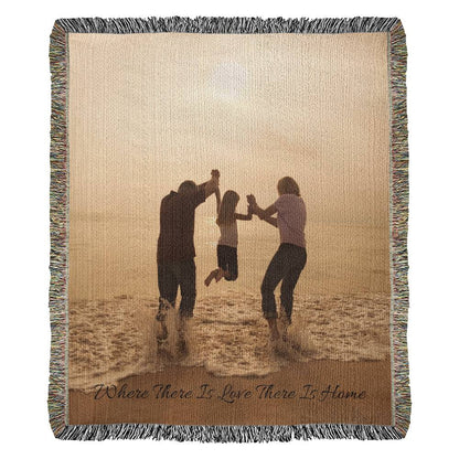 Personalized Heirloom Photo Woven Blanket