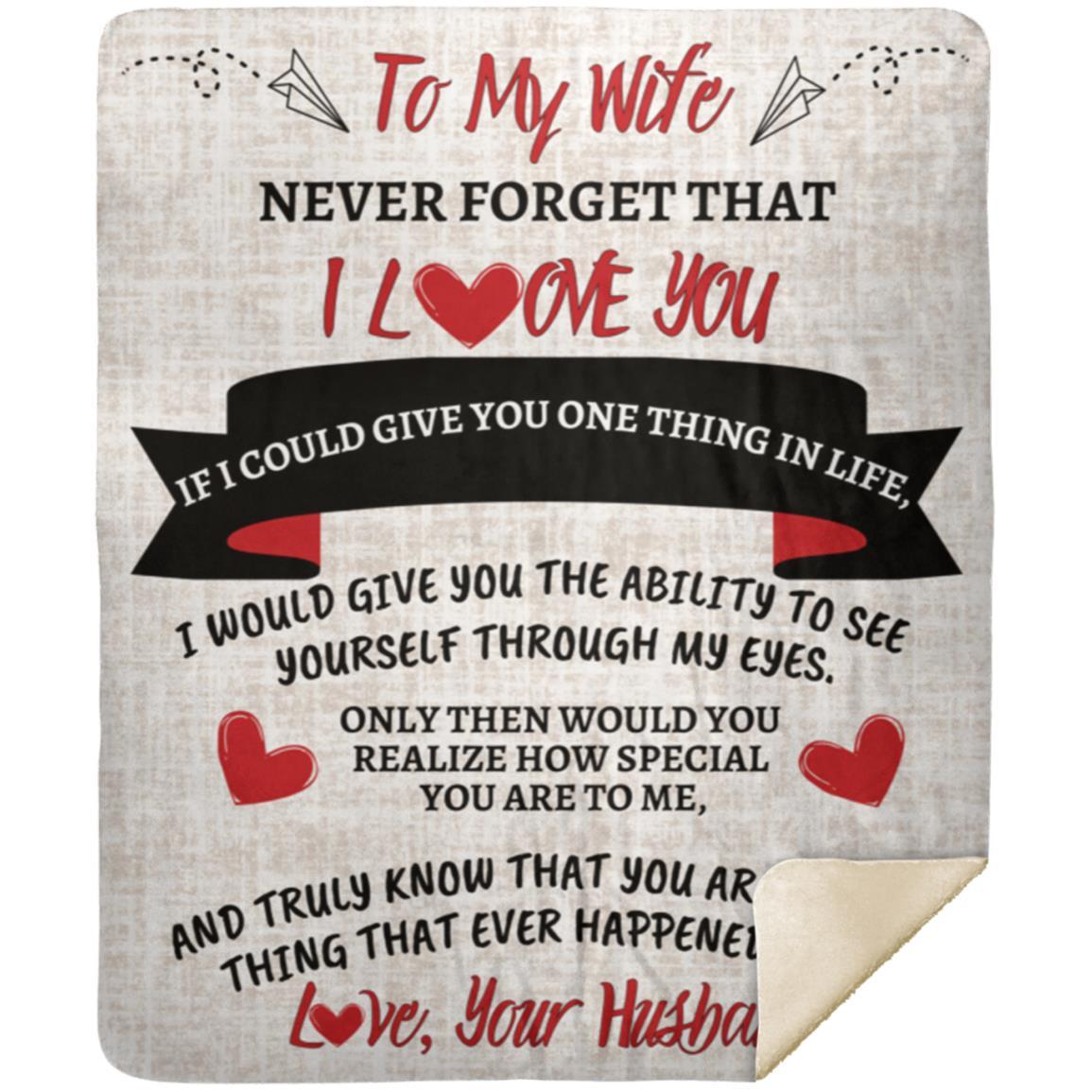 To My Wife, Love Your Husband Blanket