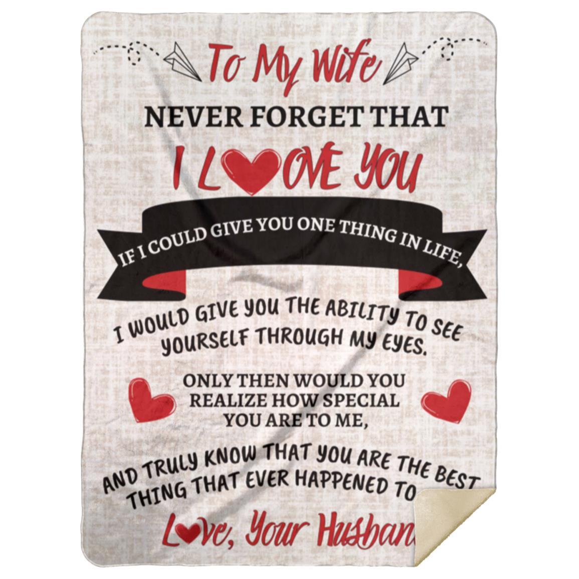 To My Wife, Love Your Husband Blanket