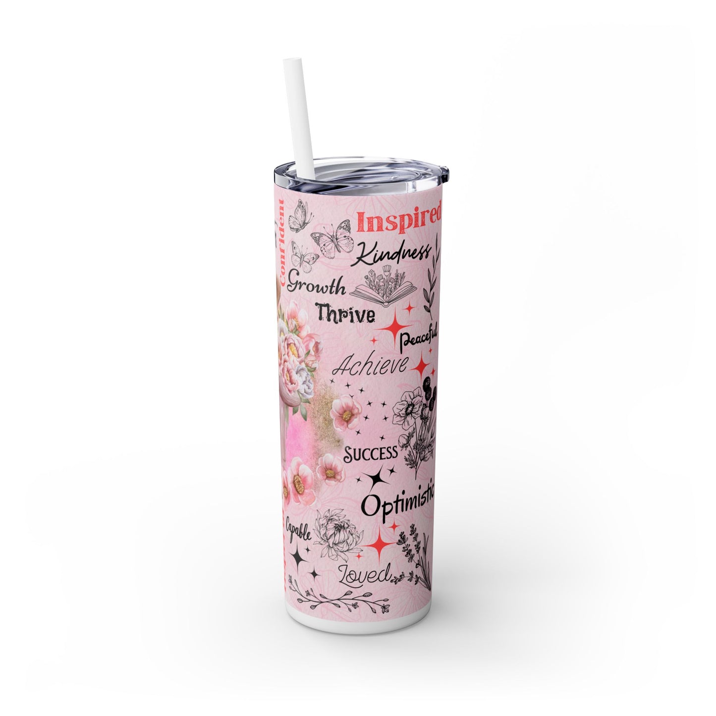 Affirmation Tumbler with Straw