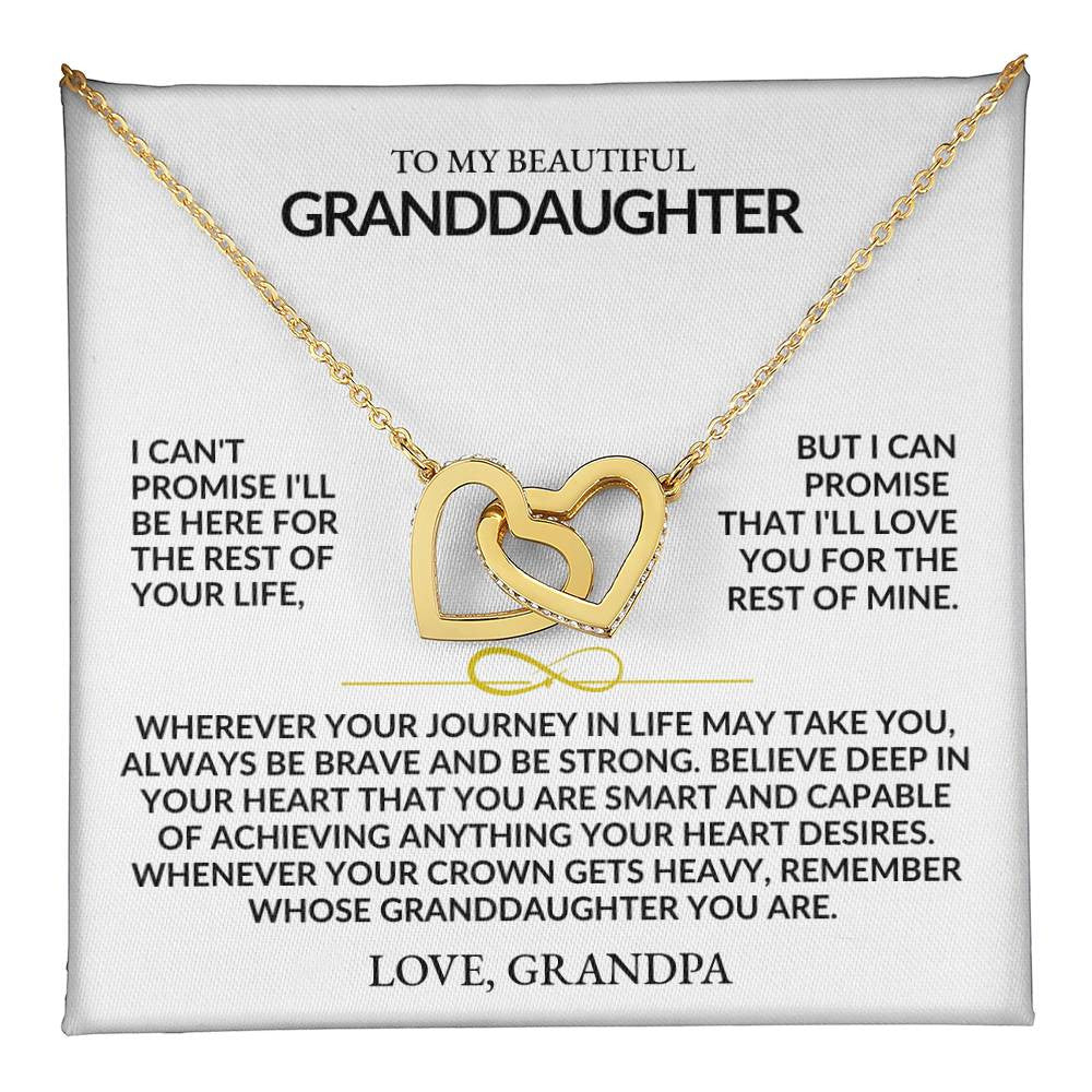 For Granddaughter Interlocking Hearts Necklace - Say It With Ease