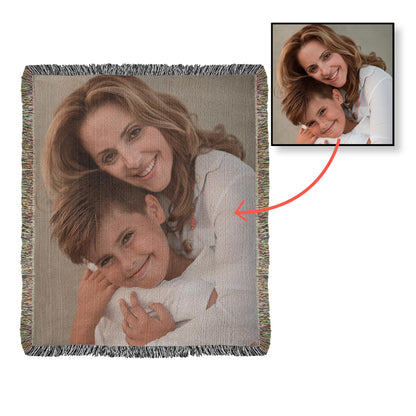 Custom Heirloom Photo Woven Blanket
