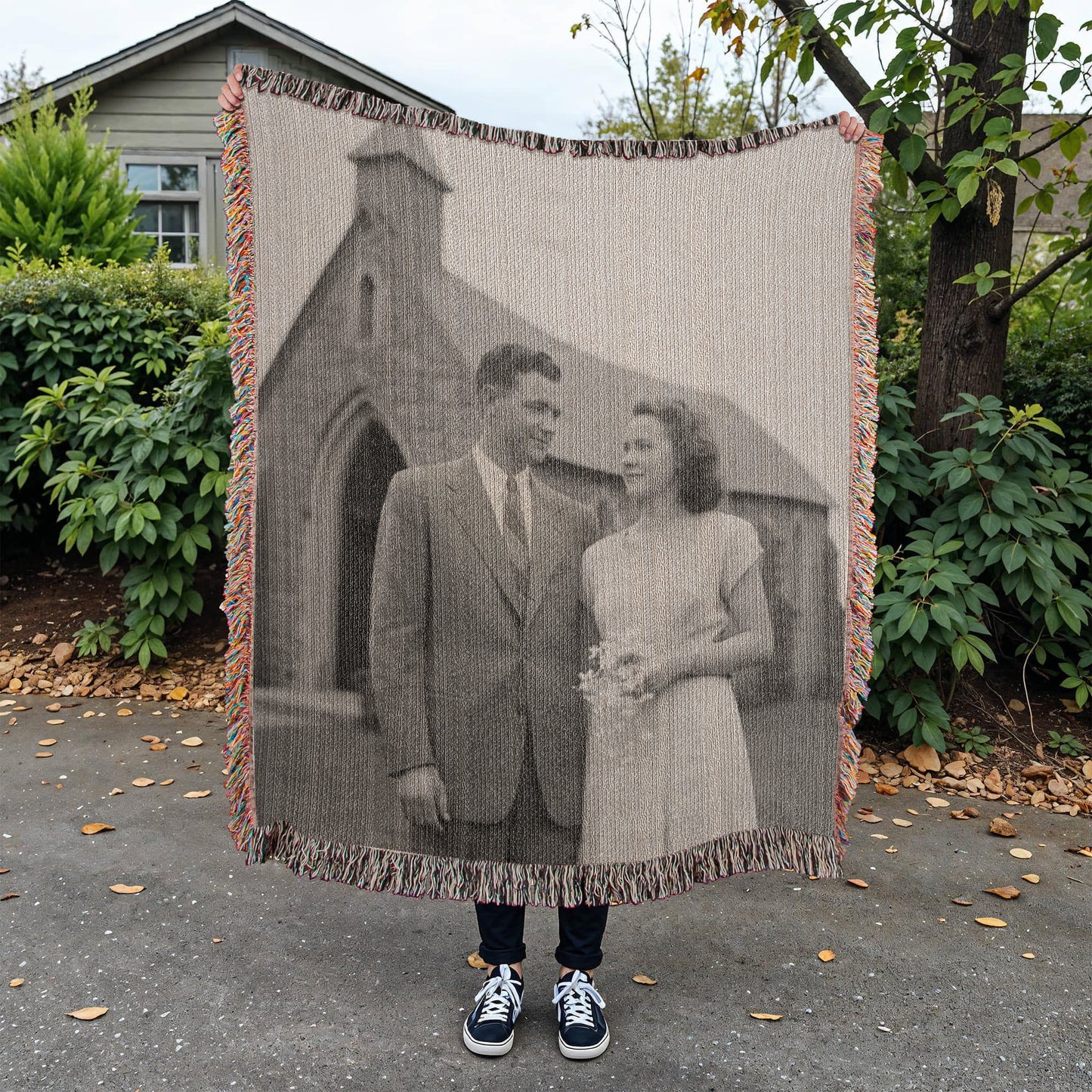 Custom Heirloom Photo Woven Blanket