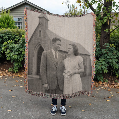 Custom Heirloom Photo Woven Blanket