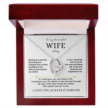 Personalized - To My Beautiful Wife Forever Love Necklace