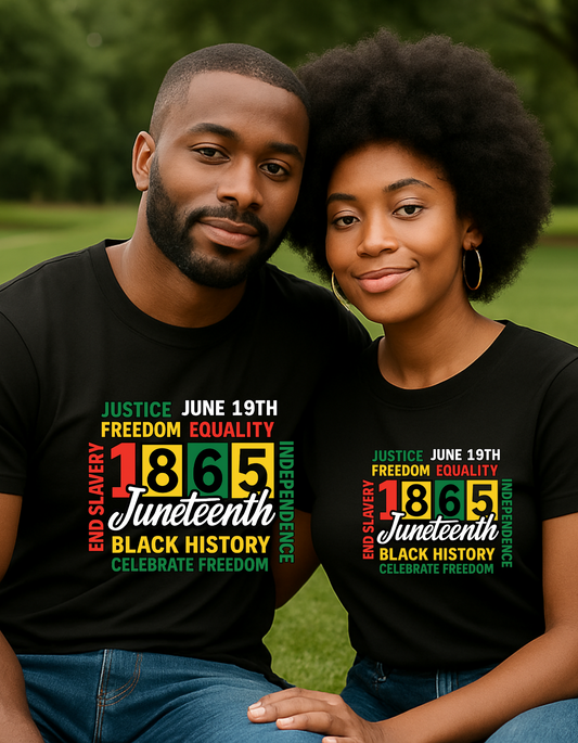 Juneteenth 1865 Glow Statement Tee