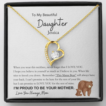 Personalized - Forever Love Necklace For Daughter, From Proud Mom