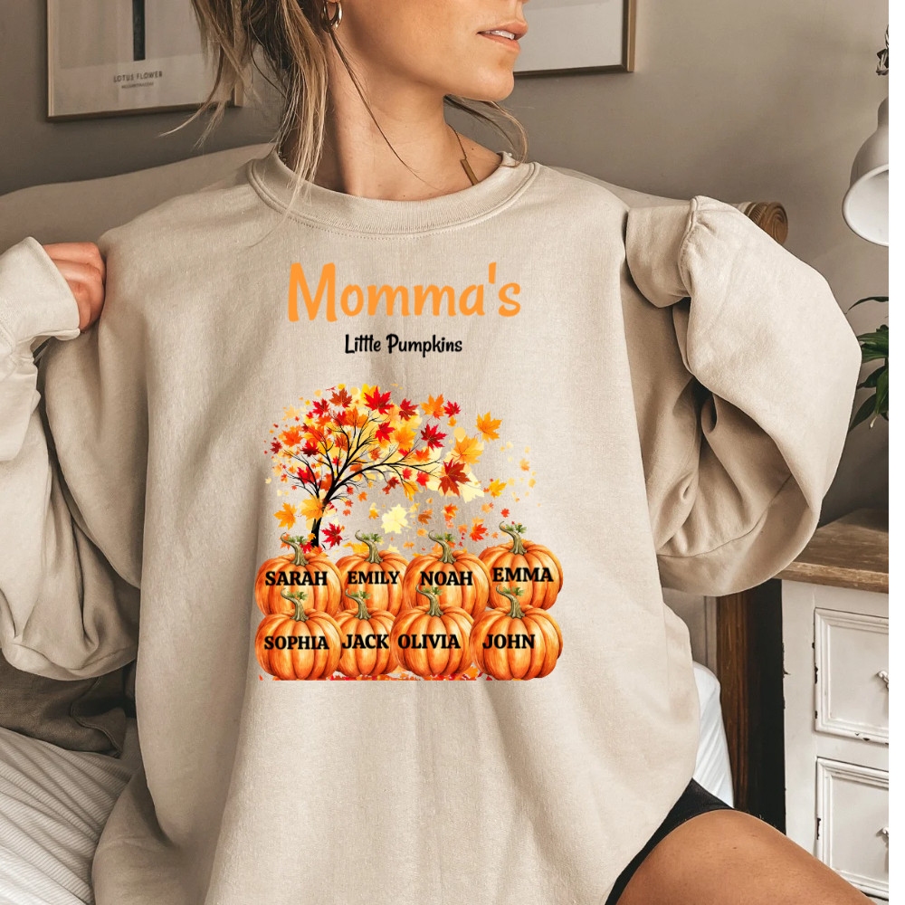 Personalized Little Pumpkins Fall T-Shirt