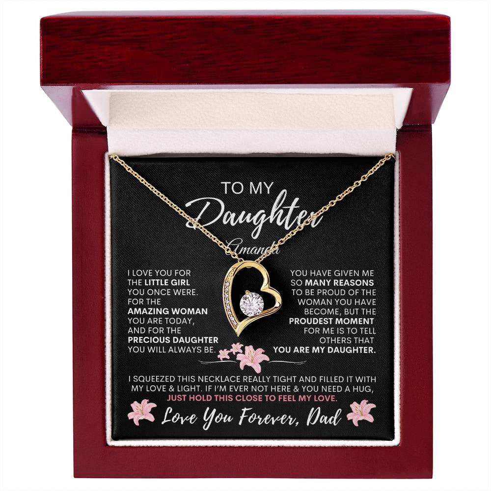 Personalized Proud You Are My Daughter, Necklace (WW)