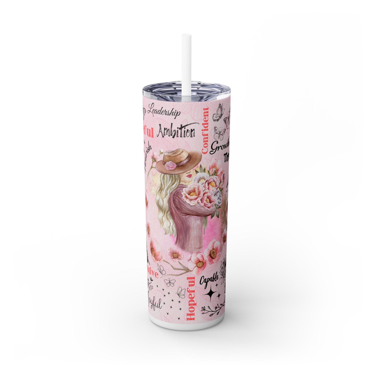 Affirmation Tumbler with Straw