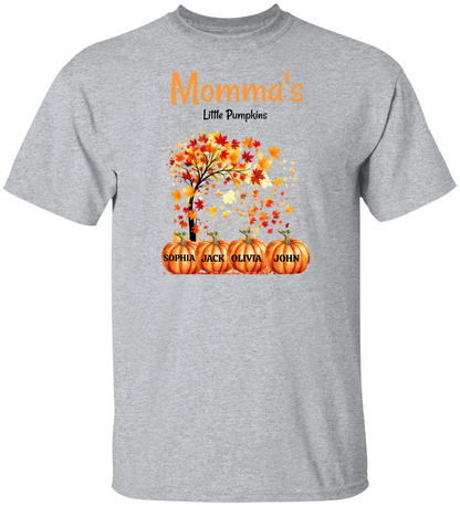 Personalized Little Pumpkins Fall T-Shirt