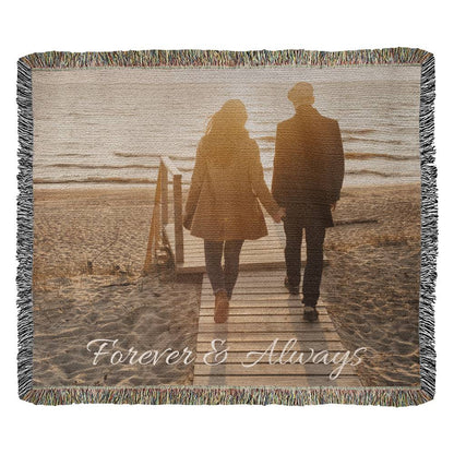 Personalized Heirloom Photo Woven Blanket