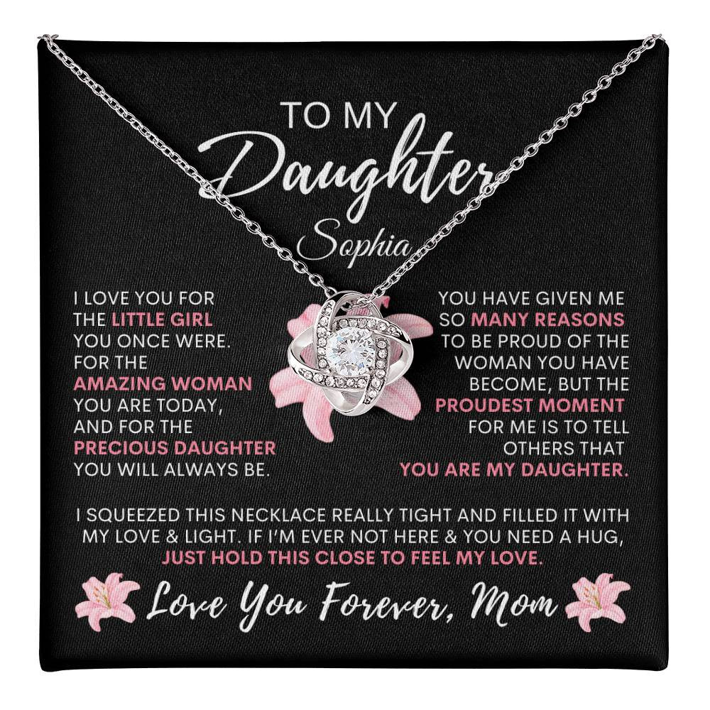 Personalized Proud You Are My Daughter, Necklace-P