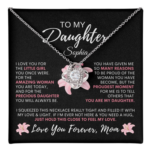 Personalized Proud You Are My Daughter, Necklace-P