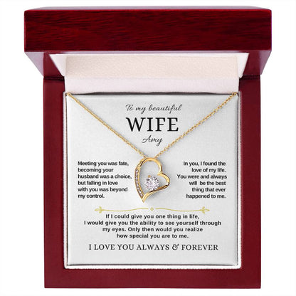 Personalized - To My Beautiful Wife Forever Love Necklace