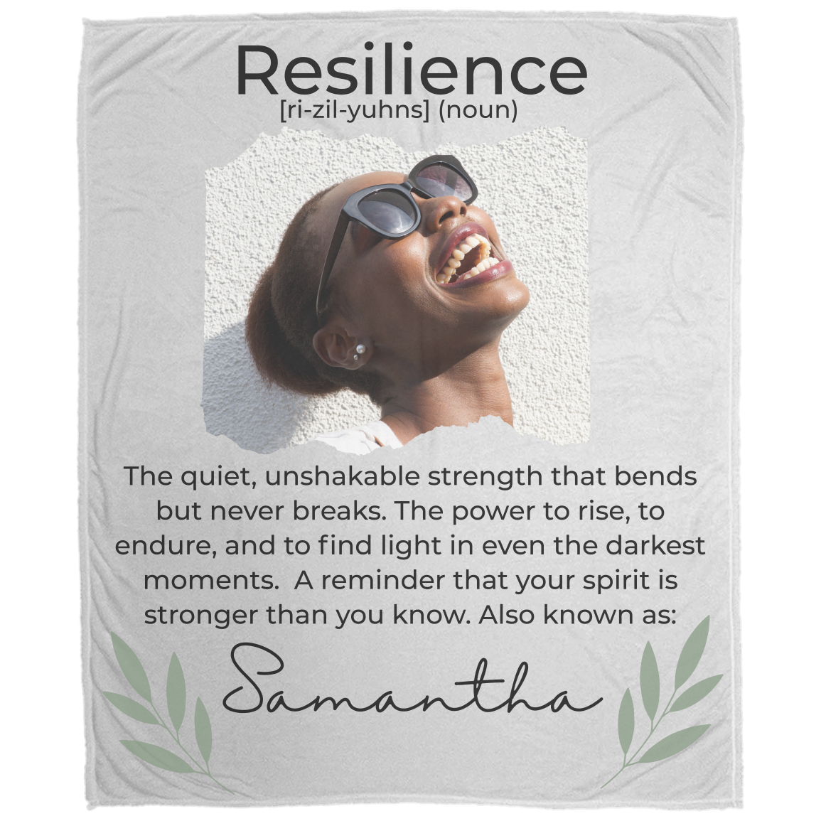 Personalized Resilience Blanket – Inspirational Gift for Women