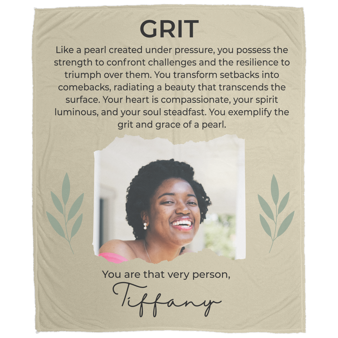 Personalized Empowerment Blanket – Inspirational Gift for Women
