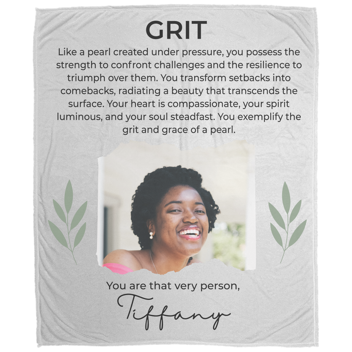 Personalized Empowerment Blanket – Inspirational Gift for Women