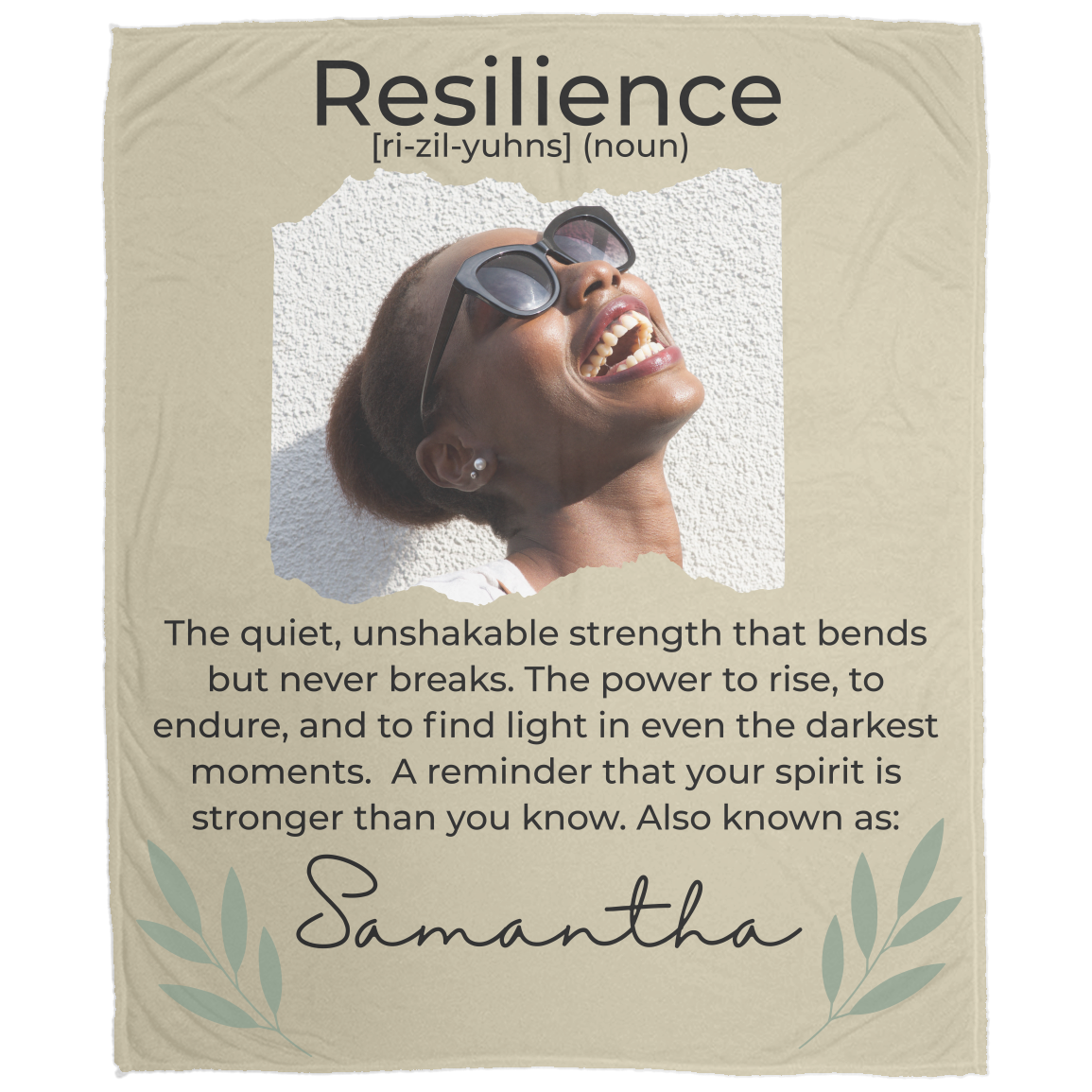 Personalized Resilience Blanket – Inspirational Gift for Women