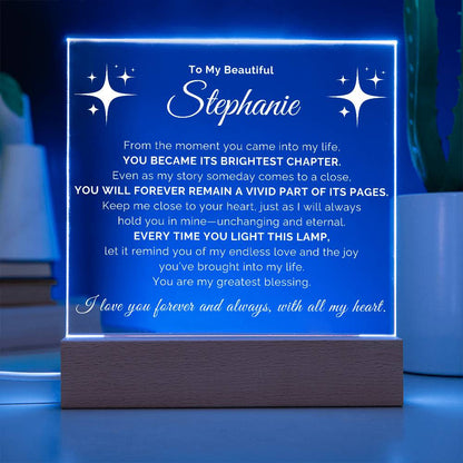 Personalized Forever Loved - Acrylic Light Lamp